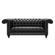 Nelson 3 Sits Chesterfield Soffa Birch Black