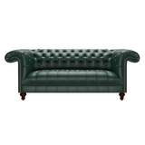 Nelson 3 Sits Chesterfield Soffa Birch Forest Green