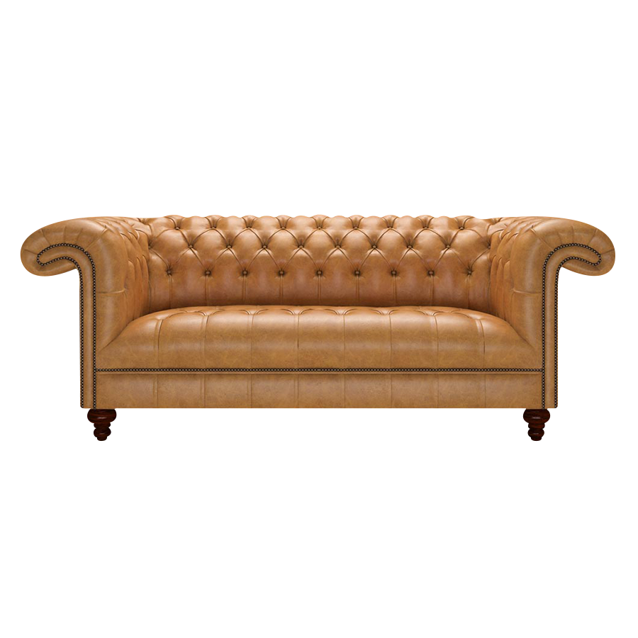 Nelson 3 Sits Chesterfield Soffa Old English Buckskin