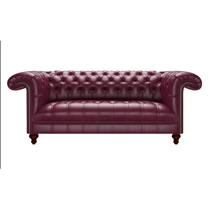 Nelson 3 Sits Chesterfield Soffa Old English Burgundy