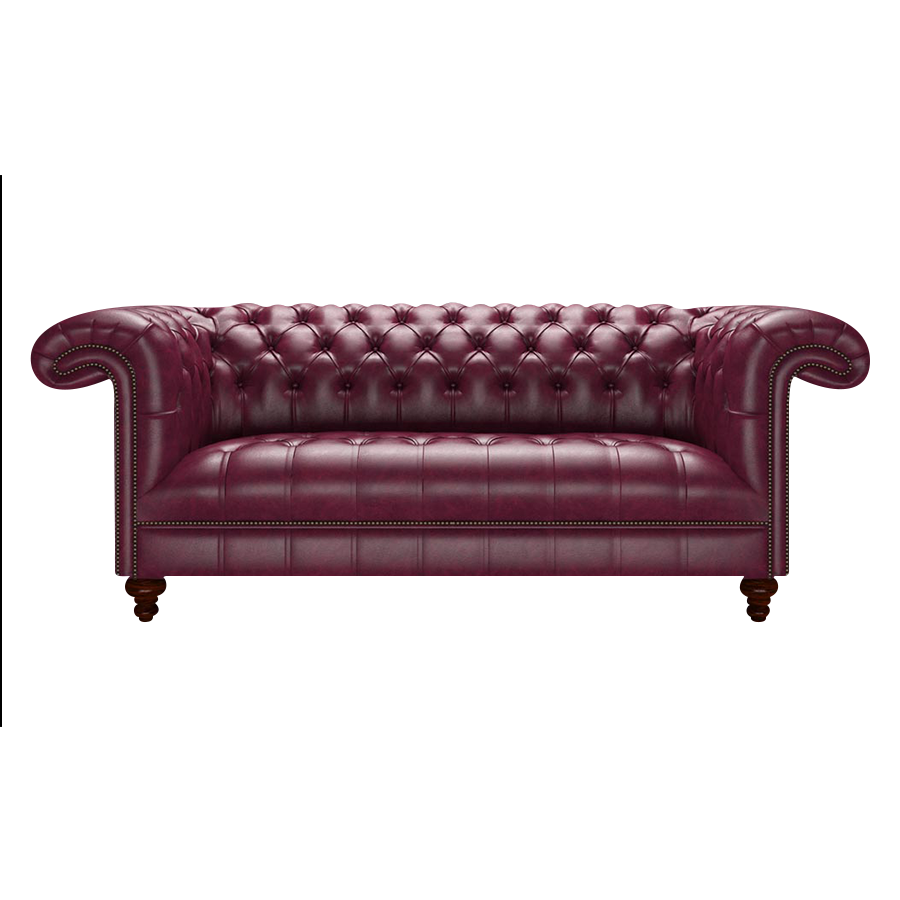 Nelson 3 Sits Chesterfield Soffa Old English Burgundy