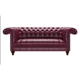 Nelson 3 Sits Chesterfield Soffa Old English Burgundy