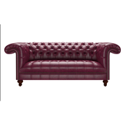 Nelson 3 Sits Chesterfield Soffa Old English Burgundy