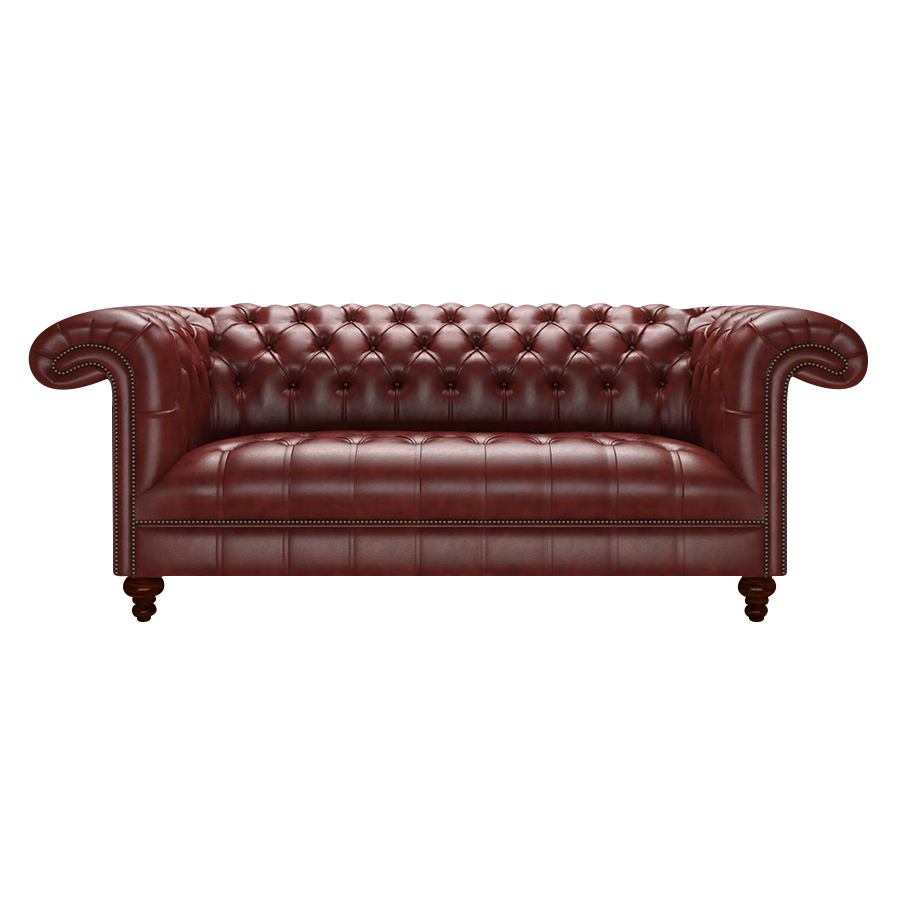Nelson 3 Sits Chesterfield Soffa Old English Chestnut