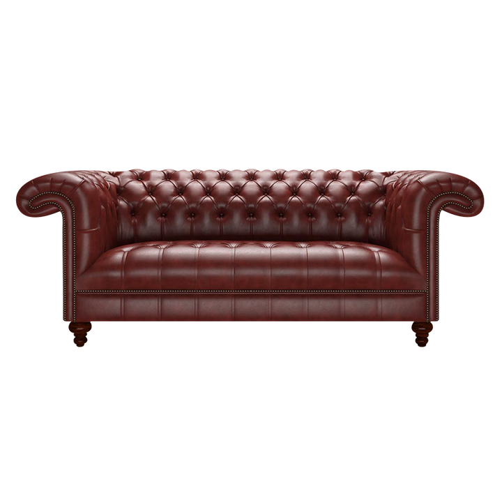 Nelson 3 Sits Chesterfield Soffa Old English Chestnut