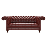 Nelson 3 Sits Chesterfield Soffa Old English Chestnut
