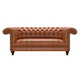 Nelson 3 Sits Chesterfield Soffa Old English Saddle