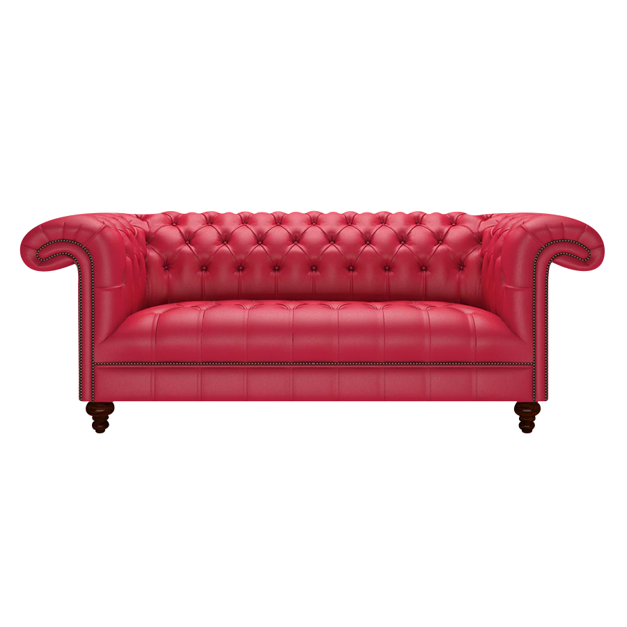 Nelson 3 Sits Chesterfield Soffa Shelly Flame Red