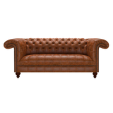 Nelson 3 Sits Chesterfield Soffa Tudor Chestnut