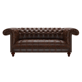 Nelson 3 Sits Chesterfield Soffa Tudor Mahogany