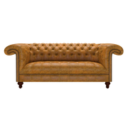 Nelson 3 Sits Chesterfield Soffa Tudor Mustard