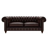 Raleigh 3 Sits Chesterfield Soffa Antique Brown