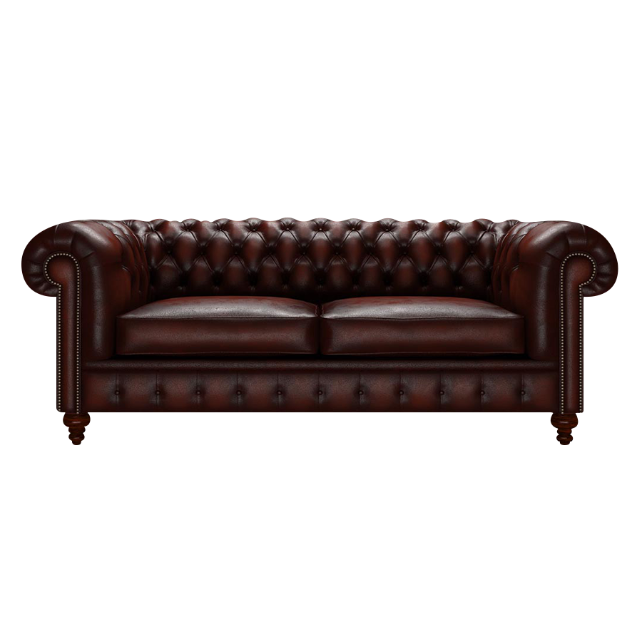 Ladda upp bild till gallerivisning, Raleigh 3 Sits Chesterfield Soffa Antique Chestnut
