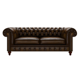 Raleigh 3 Sits Chesterfield Soffa Antique Gold