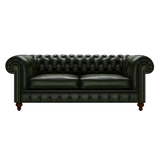 Raleigh 3 Sits Chesterfield Soffa Antique Green