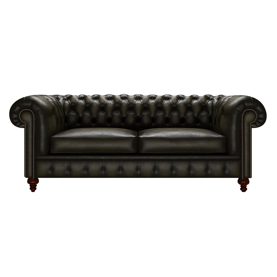 Raleigh 3 Sits Chesterfield Soffa Antique Olive