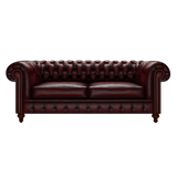 Raleigh 3 Sits Chesterfield Soffa Antique Red