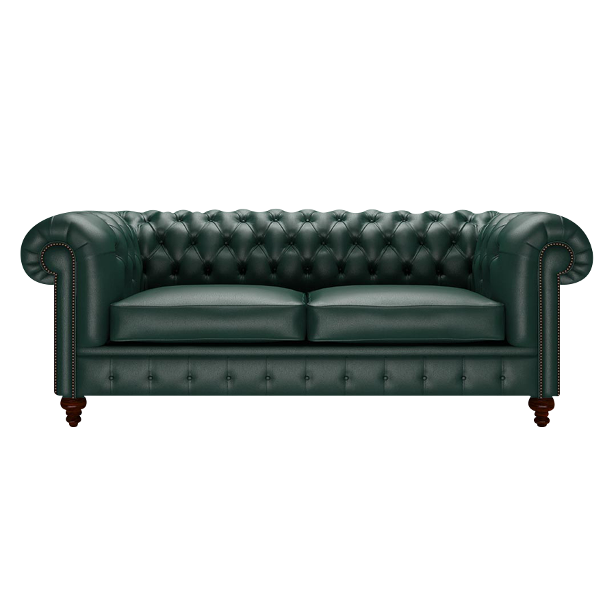 Raleigh 3 Sits Chesterfield Soffa Birch Forest Green
