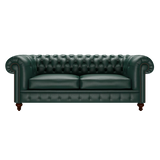 Raleigh 3 Sits Chesterfield Soffa Birch Forest Green