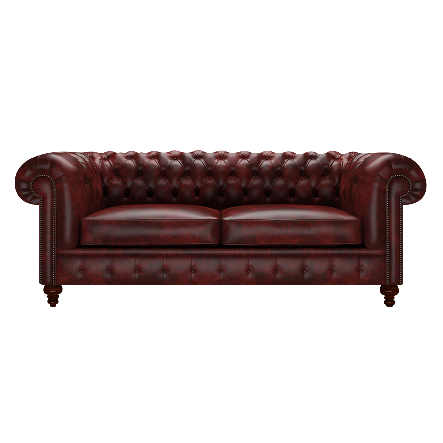 Raleigh 3 Sits Chesterfield Soffa Etna Red