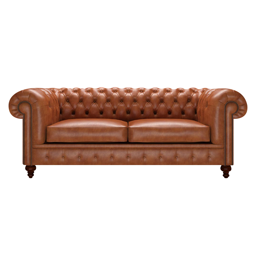 Raleigh 3 Sits Chesterfield Soffa Old English Bruciato