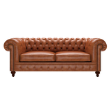 Raleigh 3 Sits Chesterfield Soffa Old English Bruciato