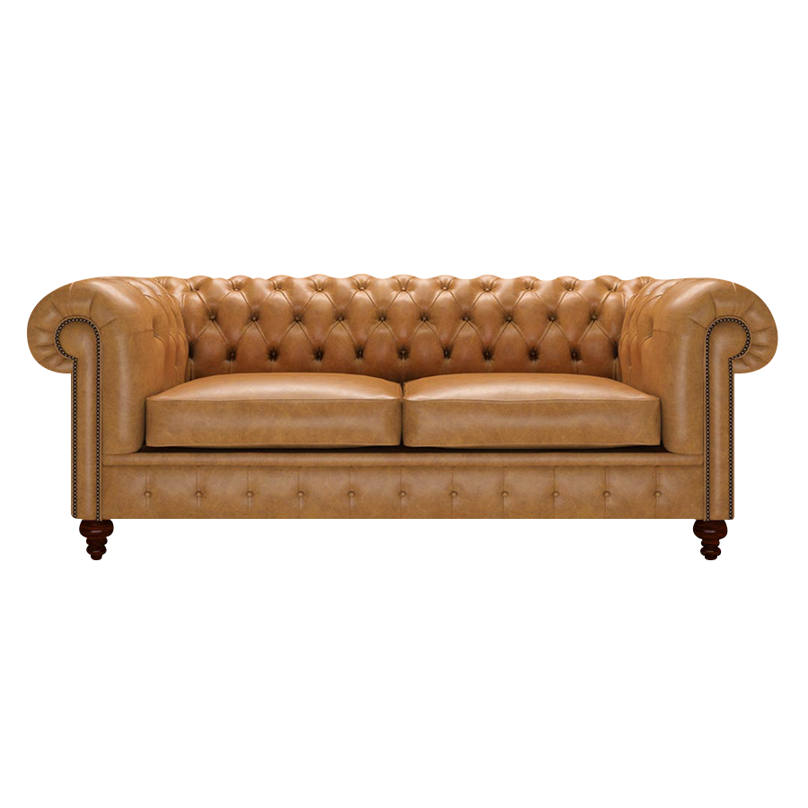 Ladda upp bild till gallerivisning, Raleigh 3 Sits Chesterfield Soffa Old English Buckskin
