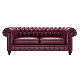 Raleigh 3 Sits Chesterfield Soffa Old English Burgundy