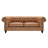 Raleigh 3 Sits Chesterfield Soffa Old English Tan
