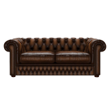 Shackleton 3 Sits Chesterfield Soffa Antique Autumn Tan