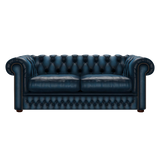 Shackleton 3 Sits Chesterfield Soffa Antique Blue