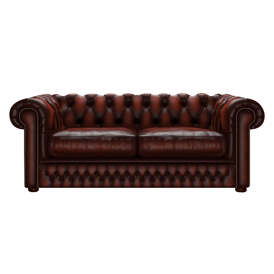 Shackleton 3 Sits Chesterfield Soffa Antique Chestnut