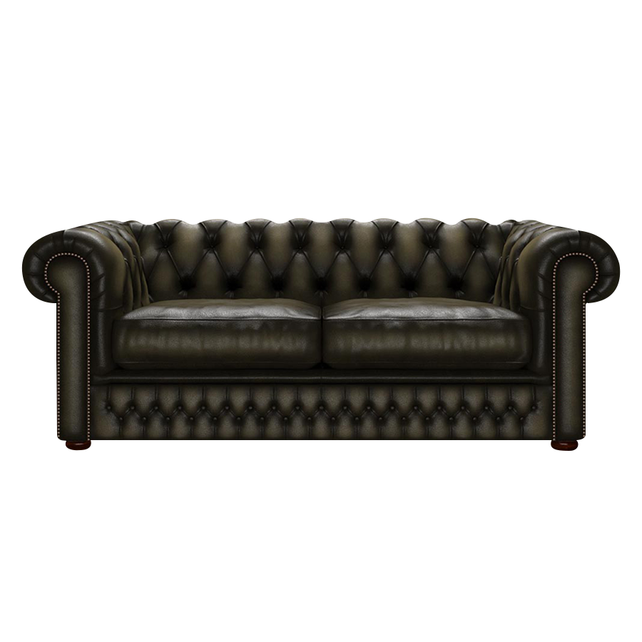 Shackleton 3 Sits Chesterfield Soffa Antique Olive
