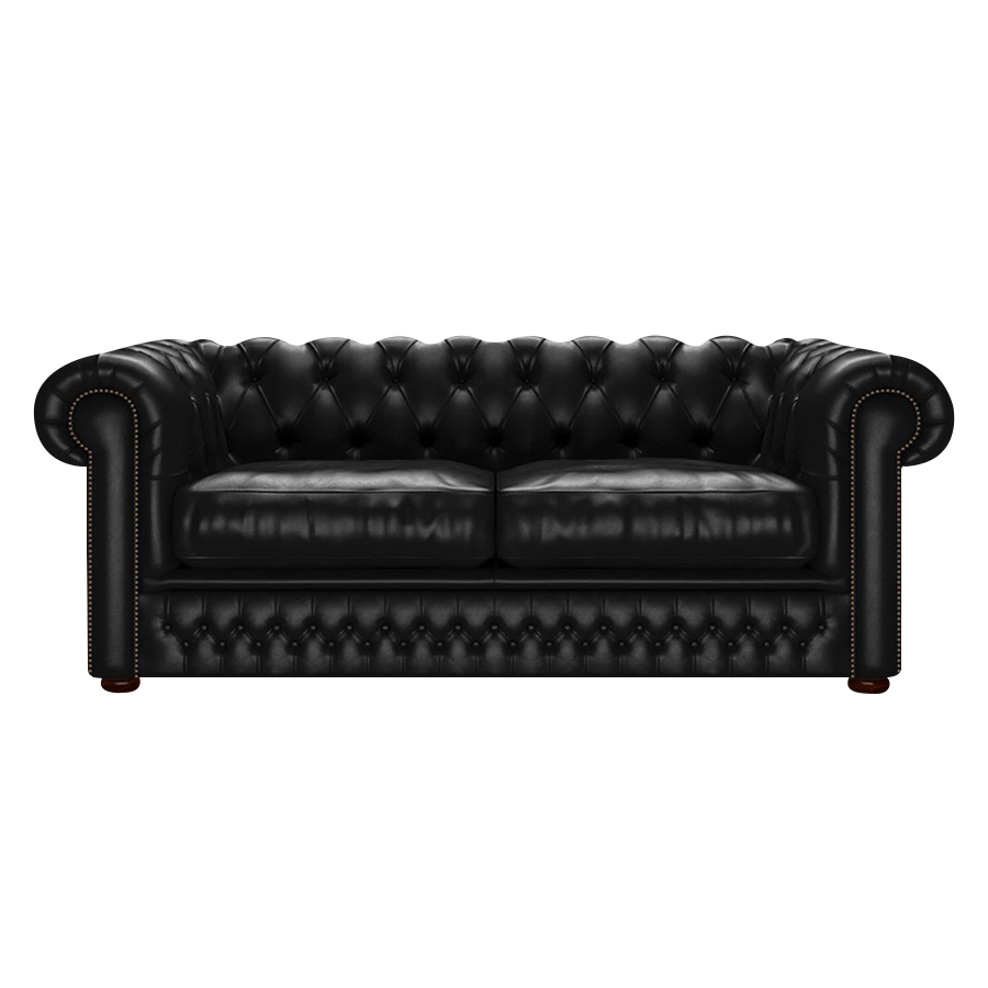 Shackleton 3 Sits Chesterfield Soffa Old English Black