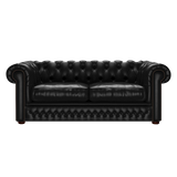 Shackleton 3 Sits Chesterfield Soffa Old English Black