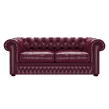 Shackleton 3 Sits Chesterfield Soffa Old English Burgundy