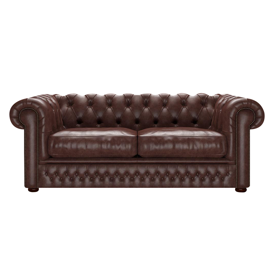 Shackleton 3 Sits Chesterfield Soffa Old English Dark Brown