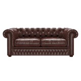 Shackleton 3 Sits Chesterfield Soffa Old English Dark Brown