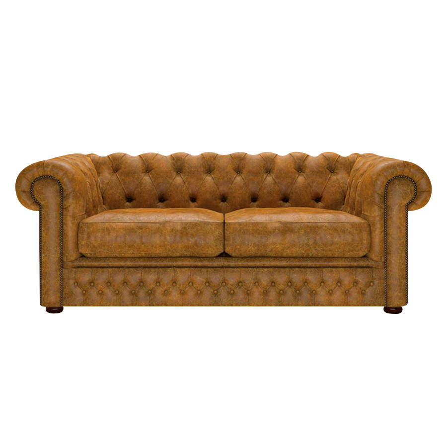 Shackleton 3 Sits Chesterfield Soffa Tudor Mustard
