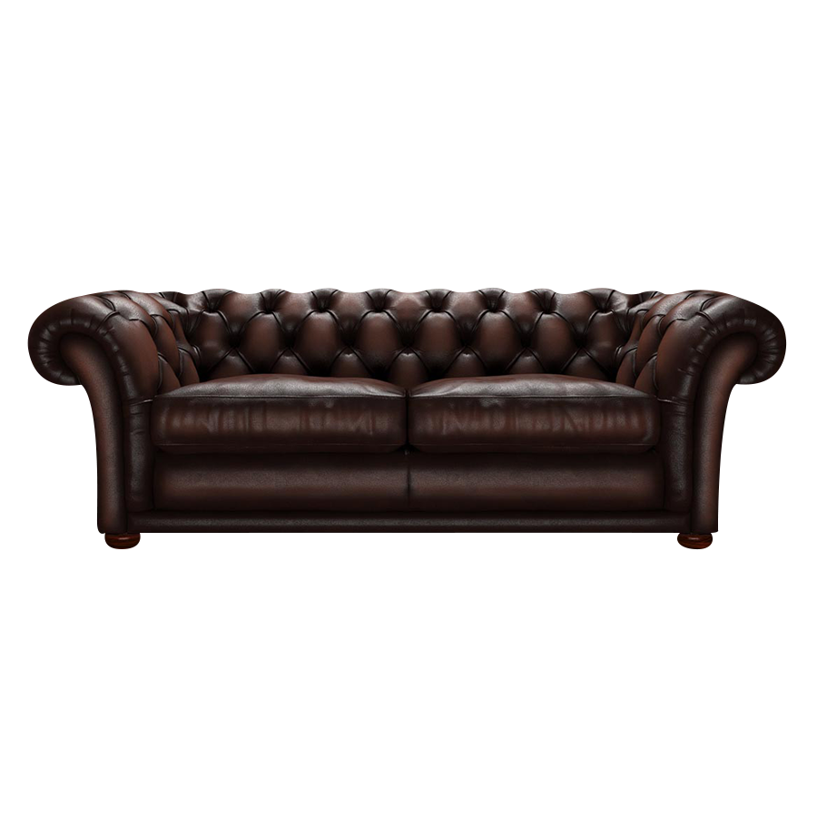 Shakespeare 3 Sits Chesterfield Soffa Antique Brown