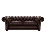 Shakespeare 3 Sits Chesterfield Soffa Antique Brown