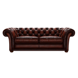 Shakespeare 3 Sits Chesterfield Soffa Antique Chestnut