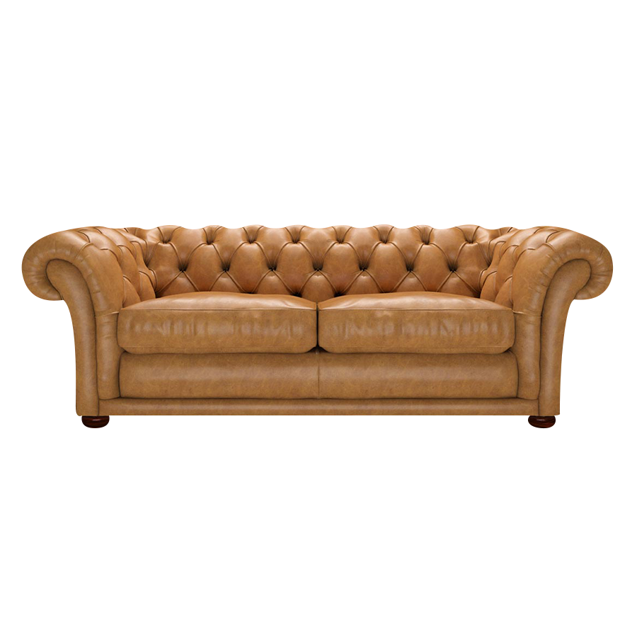 Shakespeare 3 Sits Chesterfield Soffa Old English Buckskin
