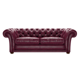 Shakespeare 3 Sits Chesterfield Soffa Old English Burgundy