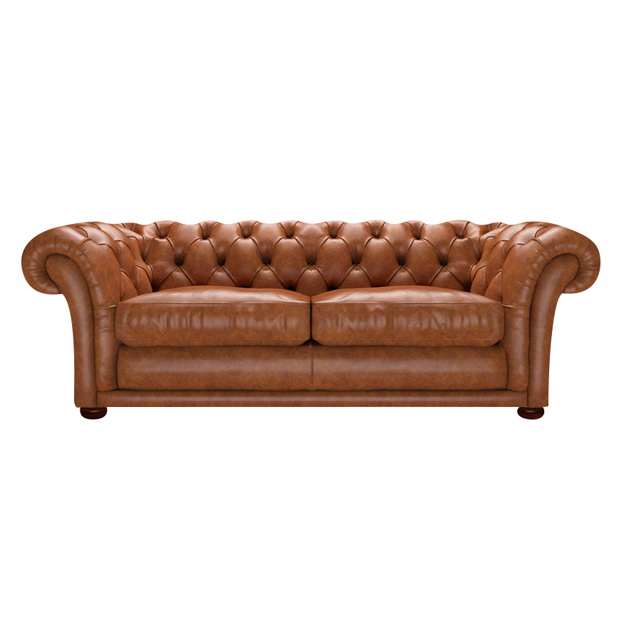 Shakespeare 3 Sits Chesterfield Soffa Old English Saddle
