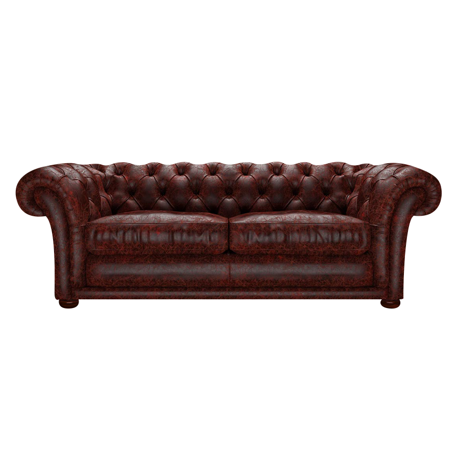 Shakespeare 3 Sits Chesterfield Soffa Tudor Oxblood