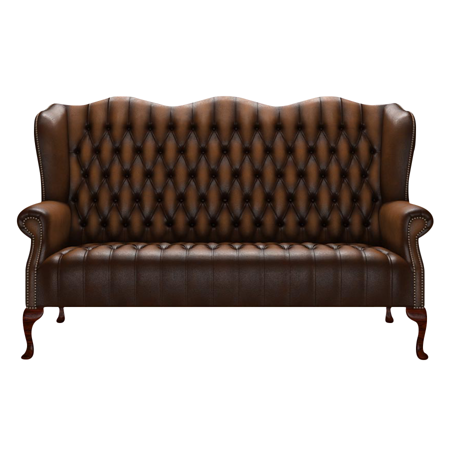 Wade 3 Sits Chesterfield Soffa Antique Autumn Tan