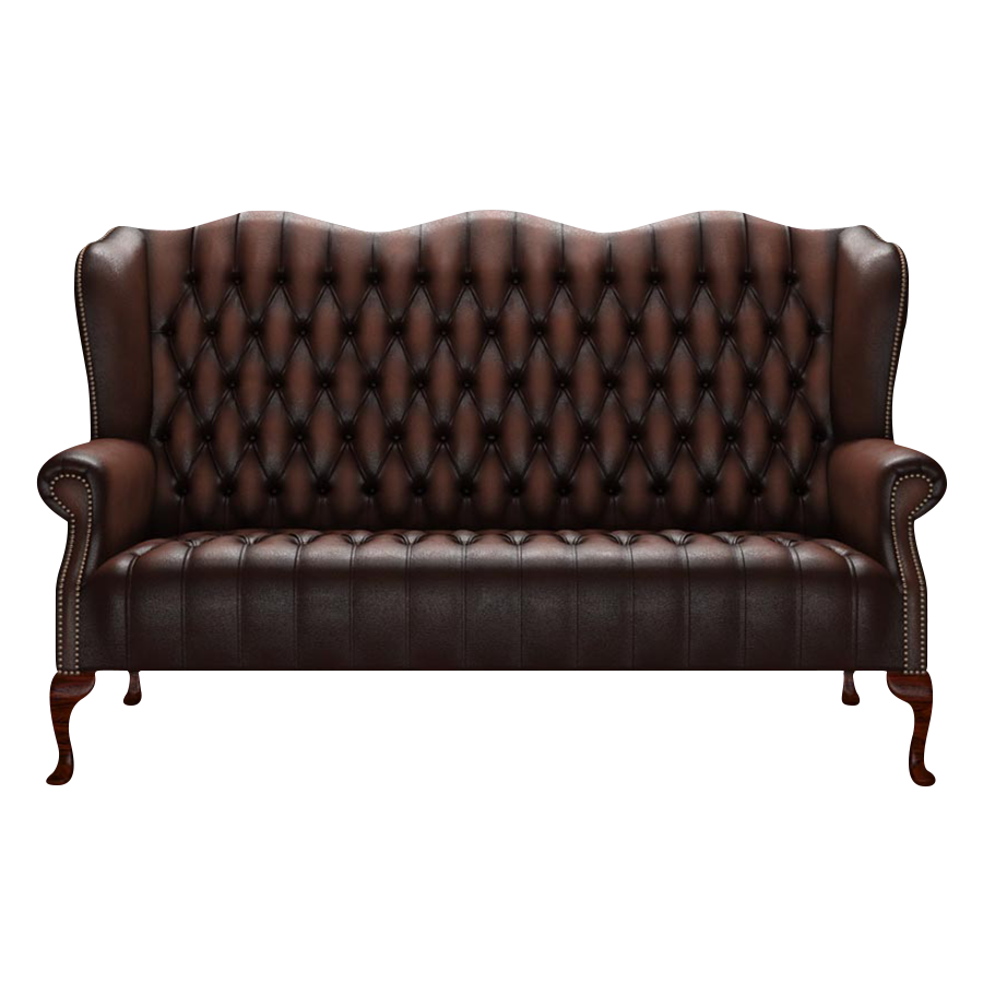 Wade 3 Sits Chesterfield Soffa Antique Brown