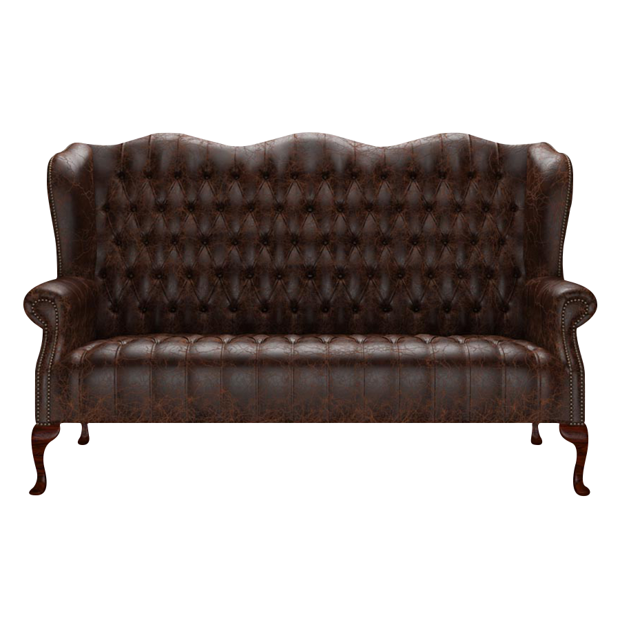 Wade 3 Sits Chesterfield Soffa Tudor Mahogany