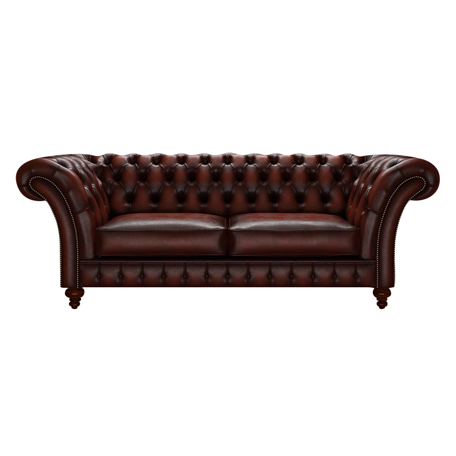 Wordsworth 3 Sits Chesterfield Soffa Antique Chestnut